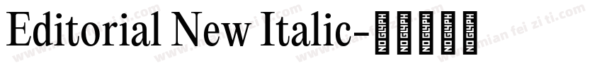 Editorial New Italic字体转换